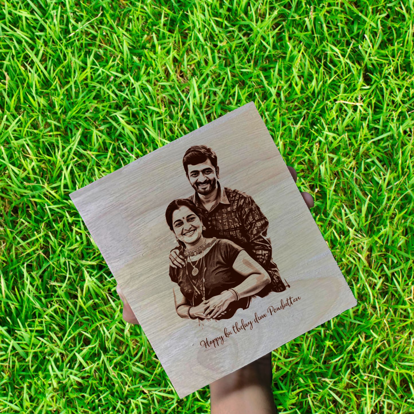 Personalized Wooden Gift Plaque - 13X15cm Custom Printed Keepsake for Birthdays, Anniversaries, Weddings, and Special Occasions