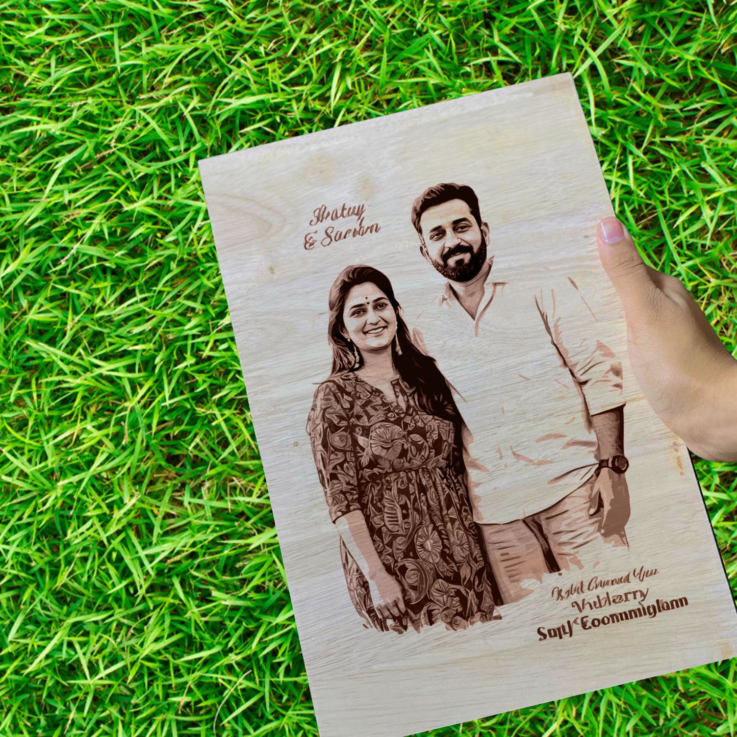 Personalized Wooden Gift Plaque - 20x30 cm Custom Printed Keepsake for Birthdays, Anniversaries, Weddings, and Special Occasions