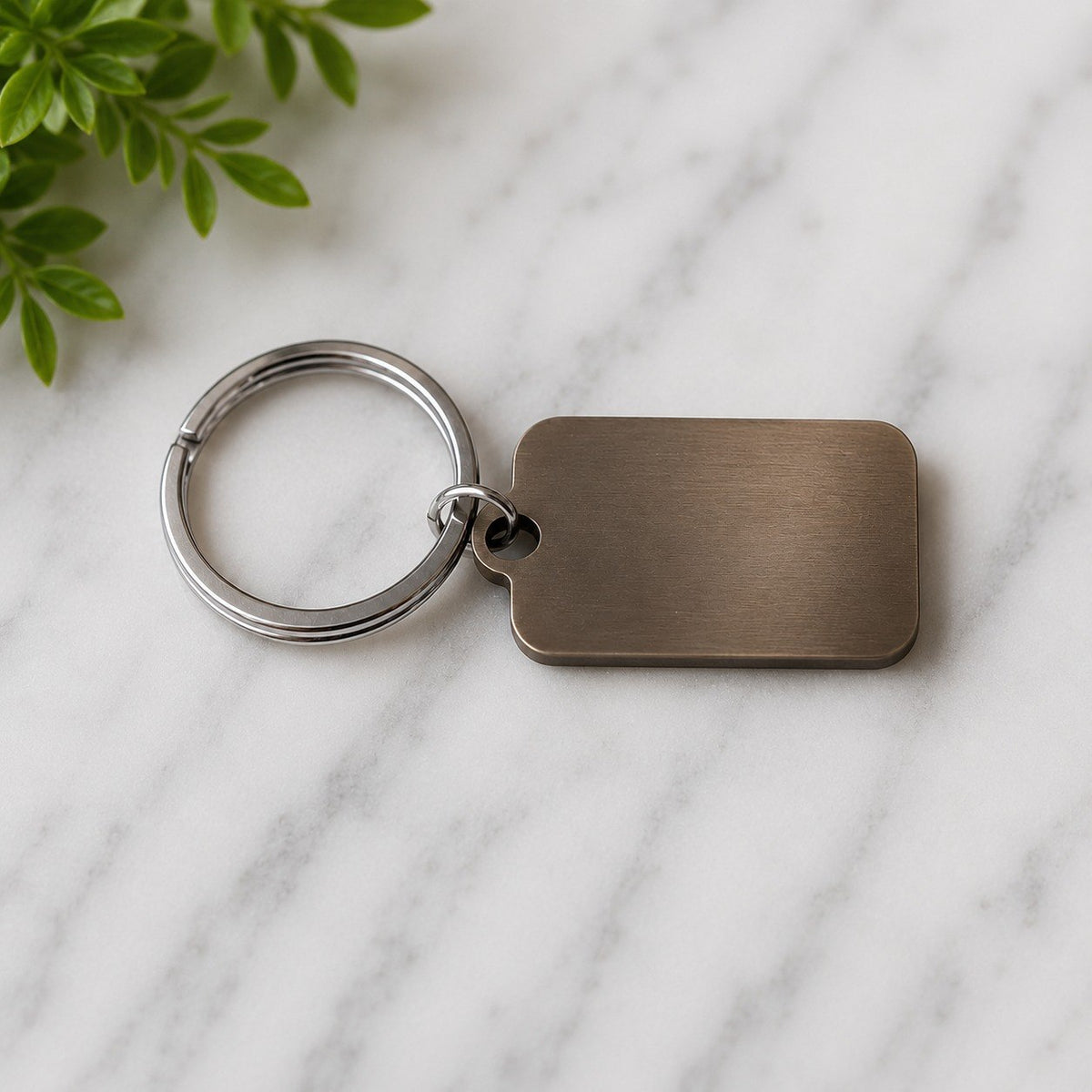 Personalized Engraved Metal Keychain | Custom Name Key Ring | Premium Rectangle Keychain | Gift for Men & Women