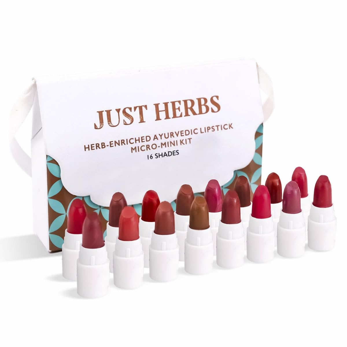 Just Herbs Ayurvedic Liquid Lipstick Kit Set of 5 with Long Lasting Matte Finish, Hydrating & Lightweight Lip Colour, Deeps & Reds - Paraben