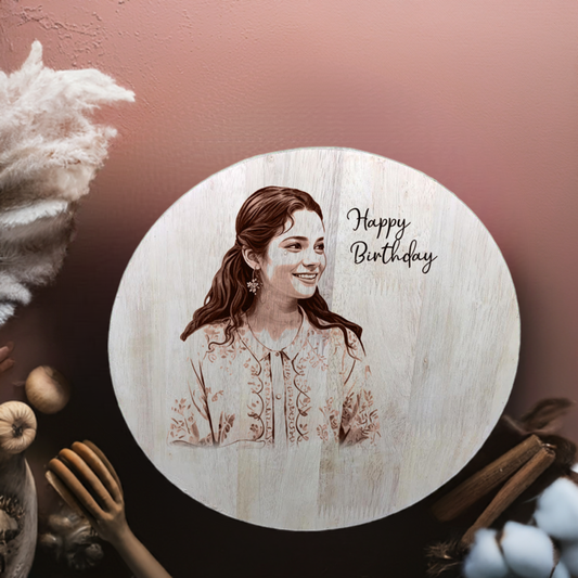 Round Printed Wooden Plaque β 20Γ20 cm