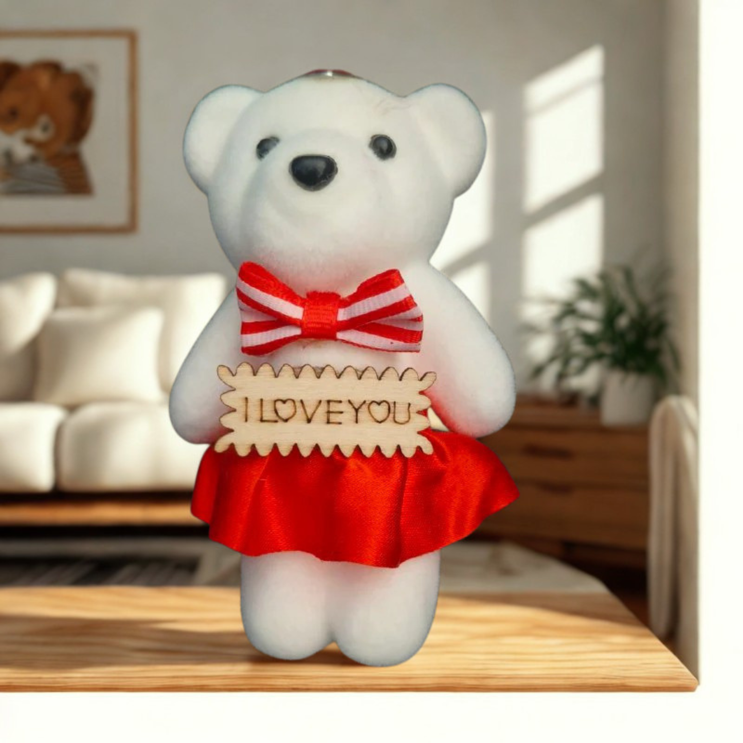 Mini Love Bear Keychain – “I LOVE YOU” Teddy Gift