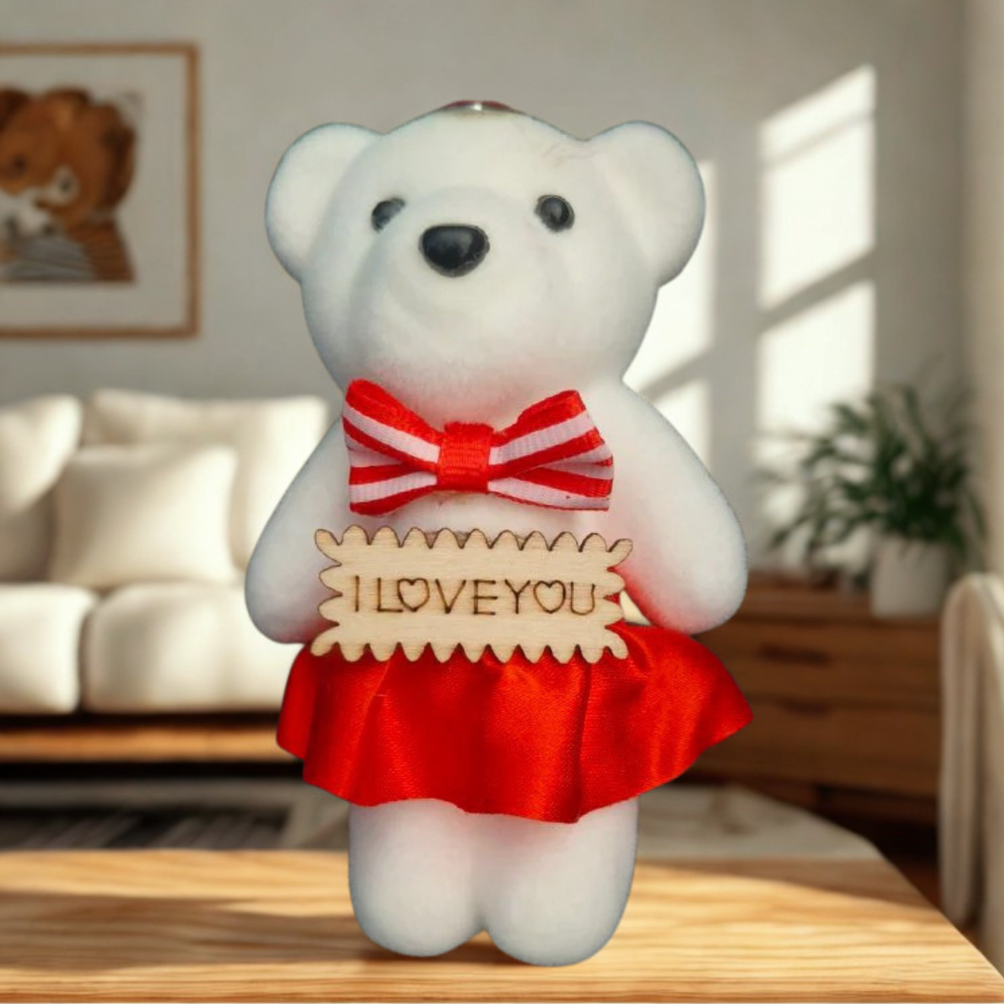 Mini Love Bear Keychain – “I LOVE YOU” Teddy Gift