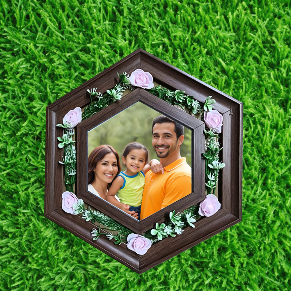 Hexagon Flower Frame - 30x30 cm