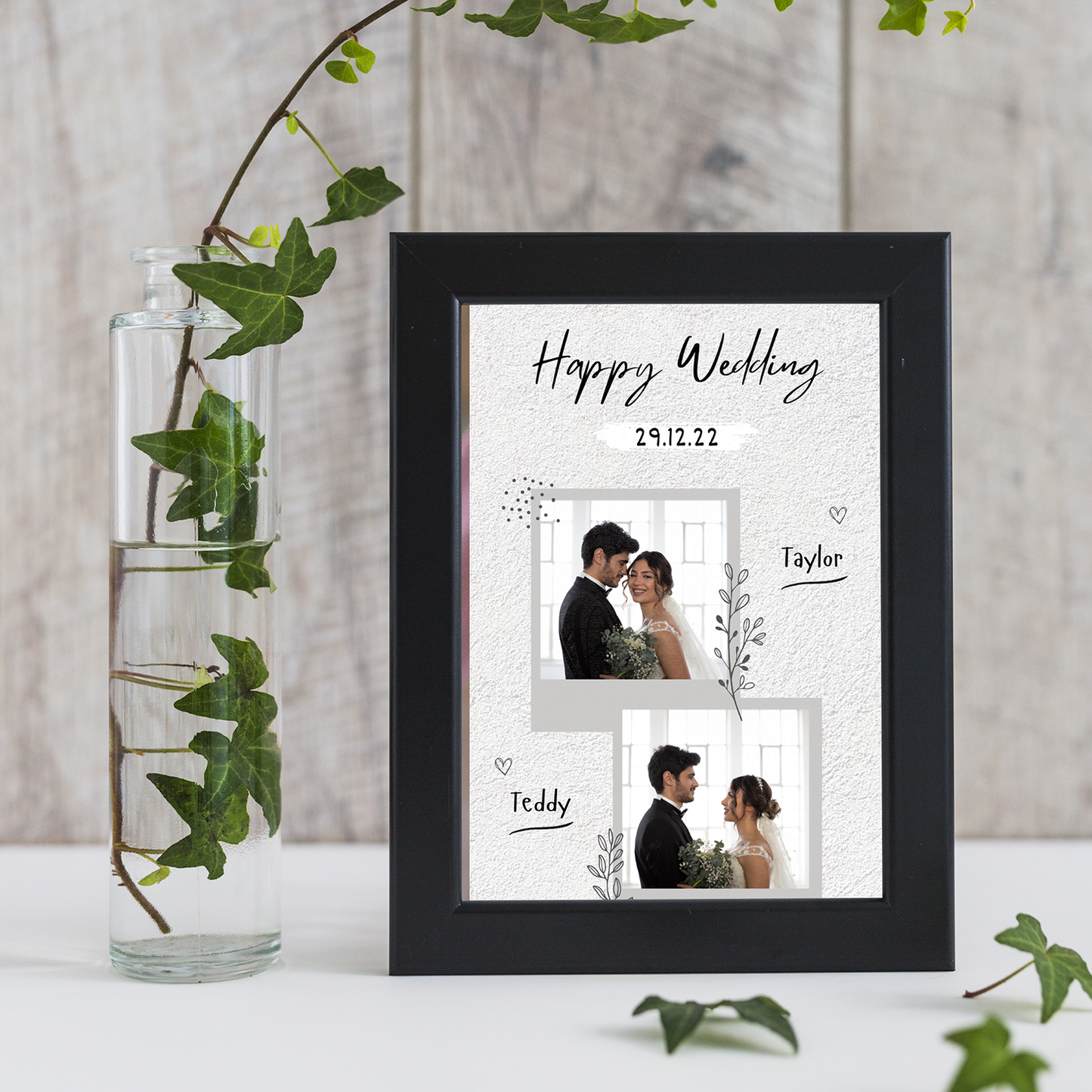 Happy wedding gift frame No-A4-2 25 x 34cm