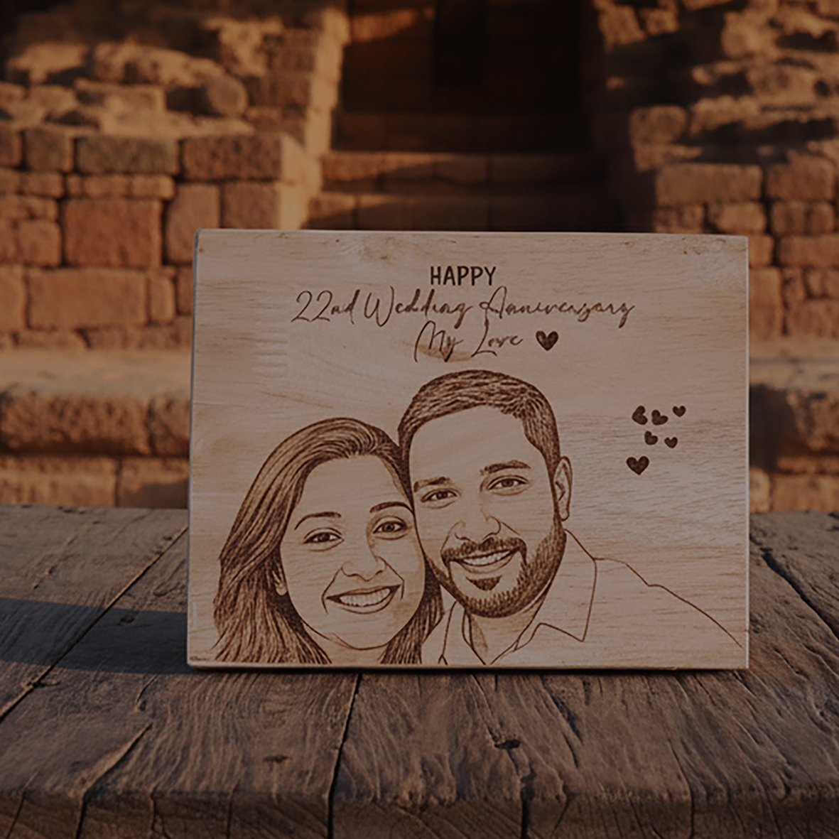 Personalized Wooden Gift Plaque - 15x20 cm Custom Printed Keepsake for Birthdays, Anniversaries, Weddings, and Special Occasions
