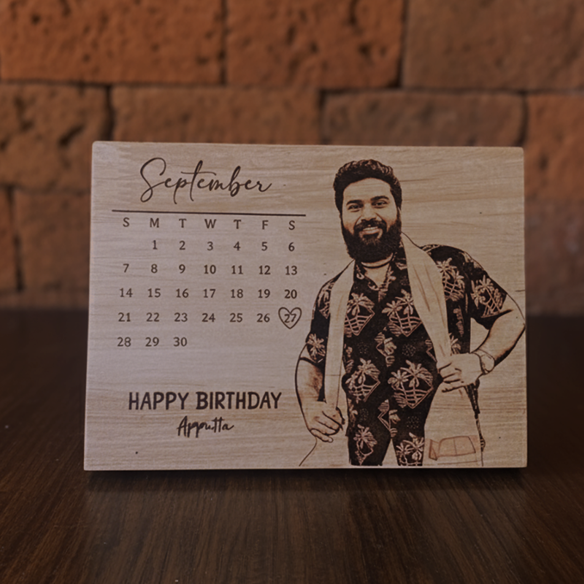 Personalized Wooden Gift Plaque - 30x40 cm Custom Printed Keepsake for Birthdays, Anniversaries, Weddings, and Special Occasions