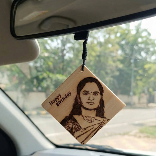 Car Photo Hanging – 8×8 cm Engraved