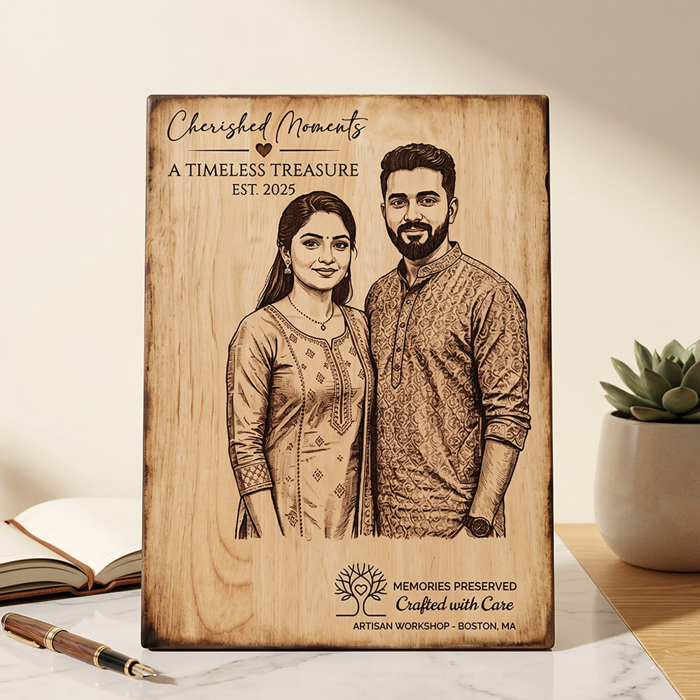 Wooden Engraved Plaque – 30x40  cm