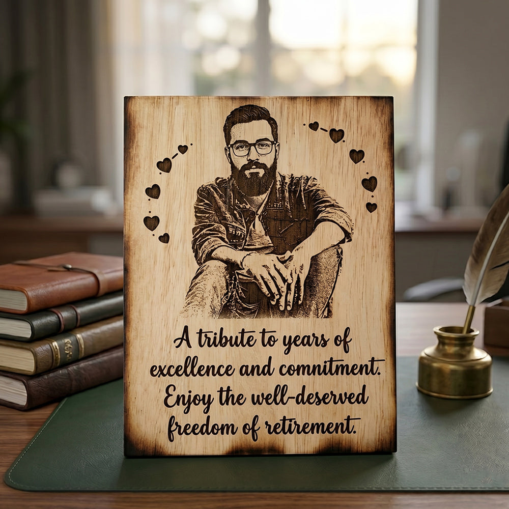 Wooden Engraved Plaque – 30x40  cm