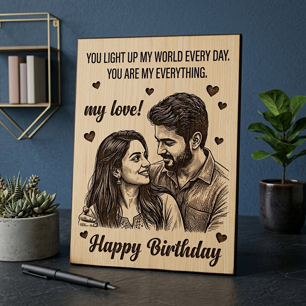 Wooden Engraved Plaque – 20x30  cm