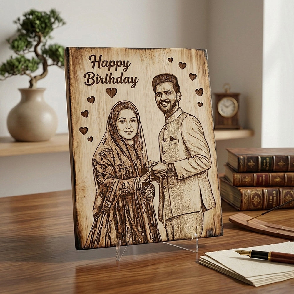 Wooden Engraved Plaque – 20x30  cm