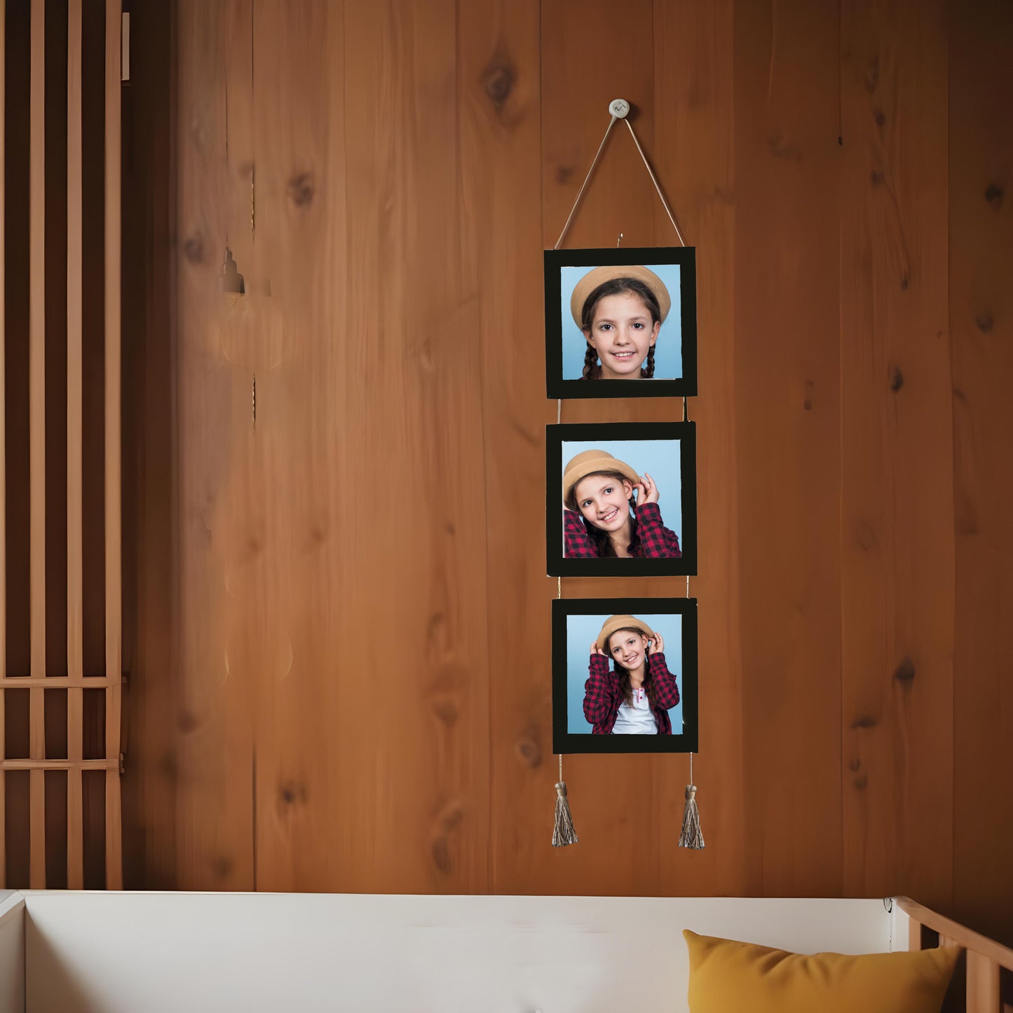 Triple Hanging Photo Frame Set - 24x24 cm Each