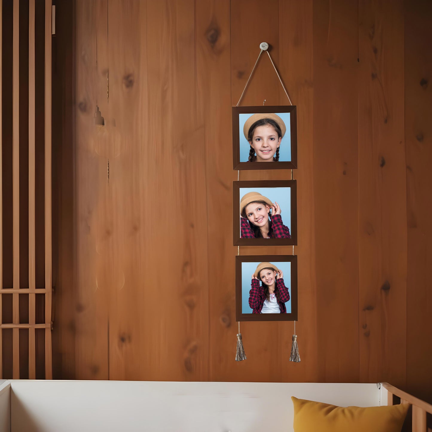 Triple Hanging Photo Frame Set - 24x24 cm Each