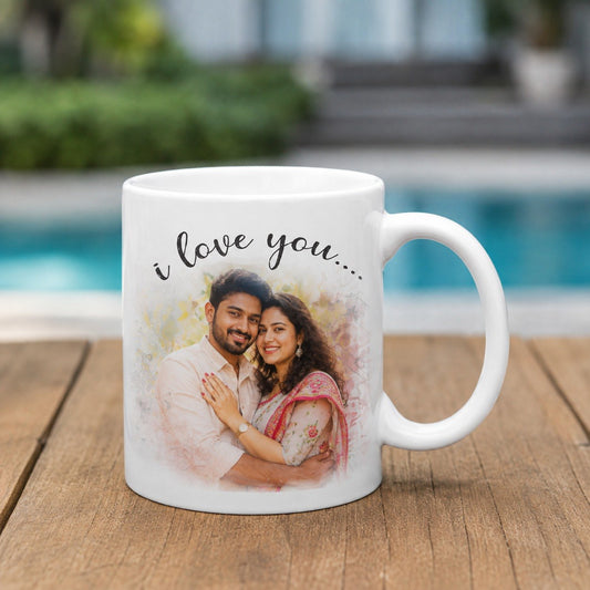 Personalized Custom Photo Mug – Premium Ceramic Photo Printed Mug for Couples, Family & Special Occasions
