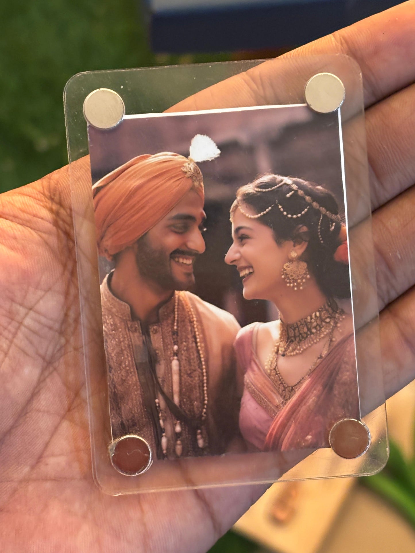 Magnetic Acrylic Photo Frame – 4 Magnet Corners (Custom Photo)