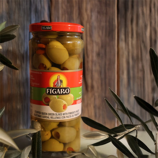 Figaro Plain Queen Green Olives – 450g