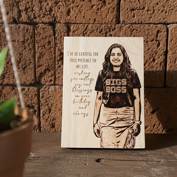 Personalized Wooden Gift Plaque - 15x20 cm Custom Printed Keepsake for Birthdays, Anniversaries, Weddings, and Special Occasions