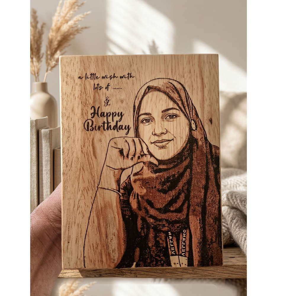 Wooden Printed Plaque – 15×20 cm