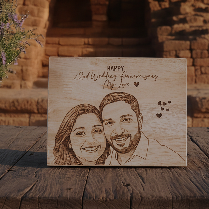 Personalized Wooden Gift Plaque - 13X15cm Custom Printed Keepsake for Birthdays, Anniversaries, Weddings, and Special Occasions