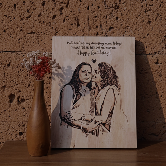 Personalized Wooden Gift Plaque - 30x40 cm Custom Printed Keepsake for Birthdays, Anniversaries, Weddings, and Special Occasions