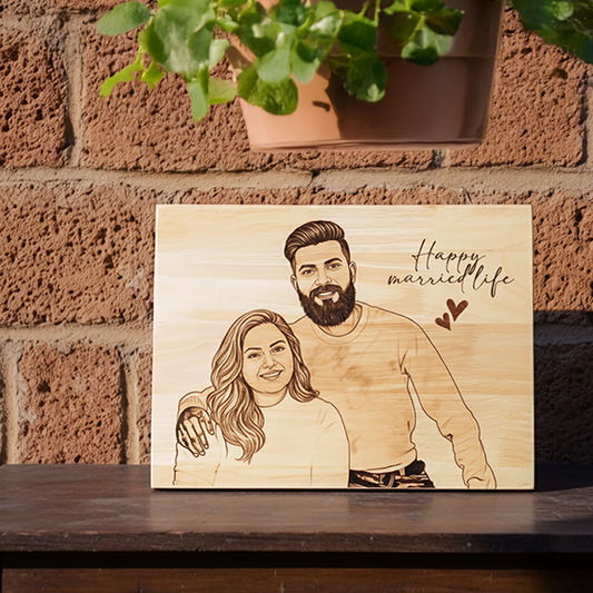 Personalized Wooden Gift Plaque - 15x20 cm Custom Printed Keepsake for Birthdays, Anniversaries, Weddings, and Special Occasions