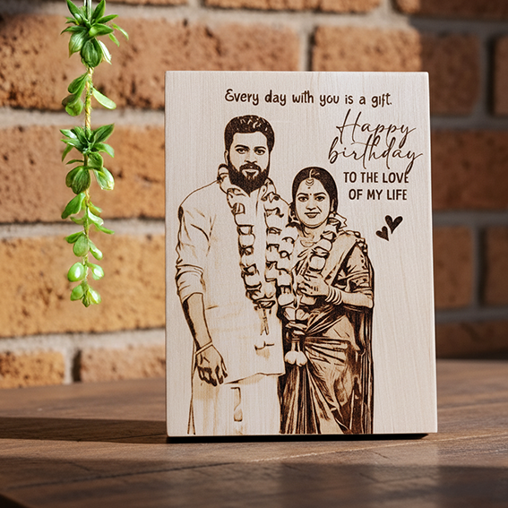 Personalized Wooden Gift Plaque - 30x40 cm Custom Printed Keepsake for Birthdays, Anniversaries, Weddings, and Special Occasions