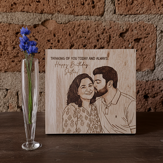 Personalized Wooden Gift Plaque - 13X15cm Custom Printed Keepsake for Birthdays, Anniversaries, Weddings, and Special Occasions