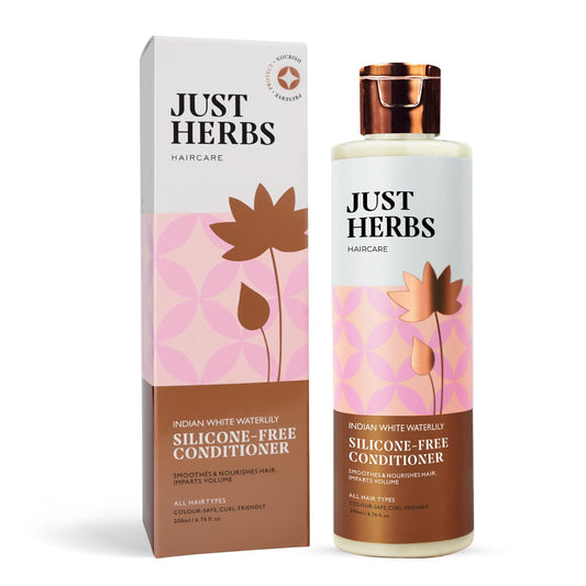 Just Herbs Kumuda Indian White Water Lily Conditioner For All Type Of Hair, 200 Ml (Parabens And Sls Free