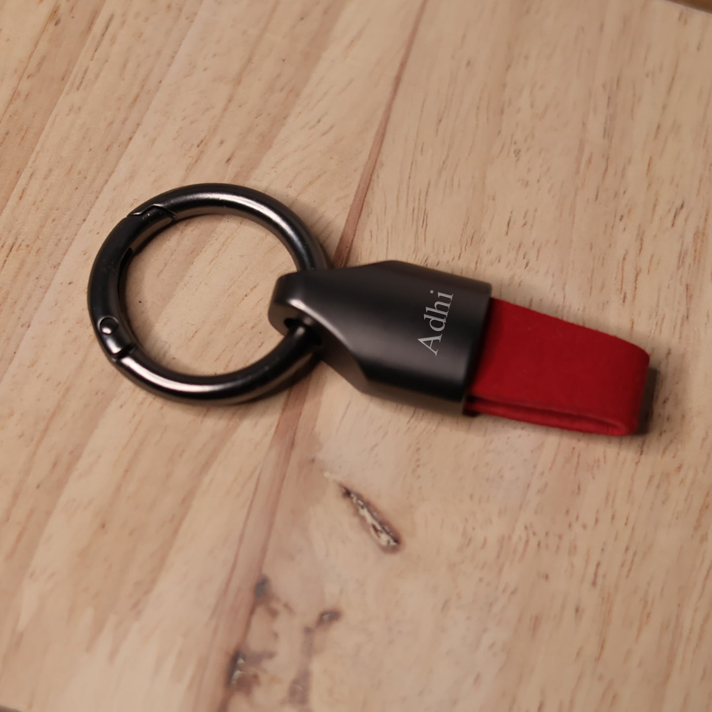 Personalized Loop Keychain – Custom Name Engraved Metal Key Ring - 14