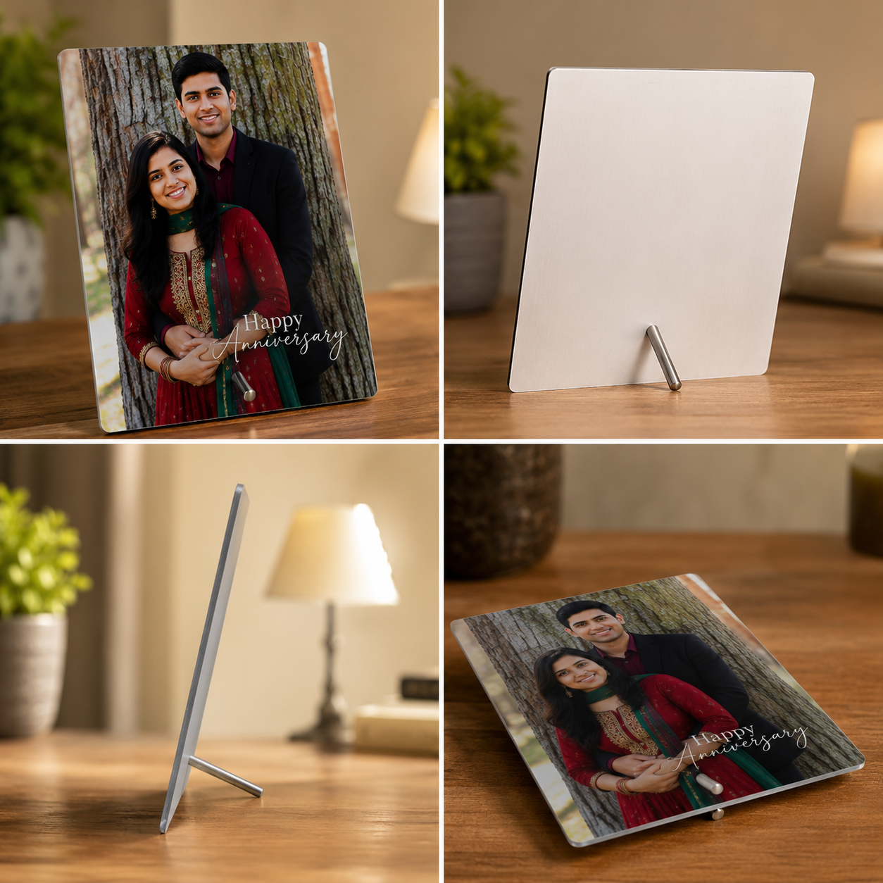 Personalized Acrylic Photo Frame with Metal Stand 6×8 Inch | Custom Photo Print | Premium Tabletop Gift | Bramika Artifacts