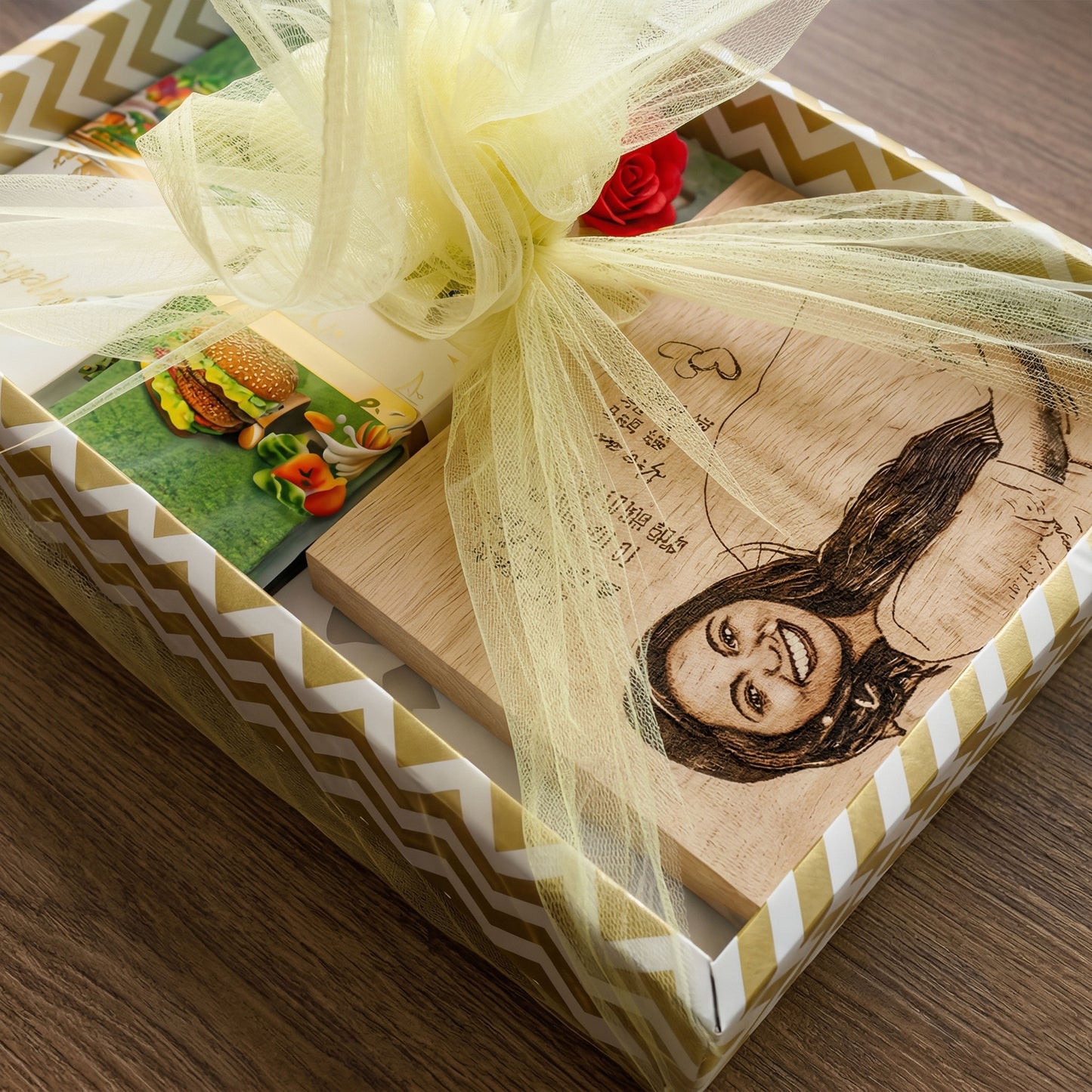 Personalized Wooden Portrait Gift Combo – COMBO NO. 32