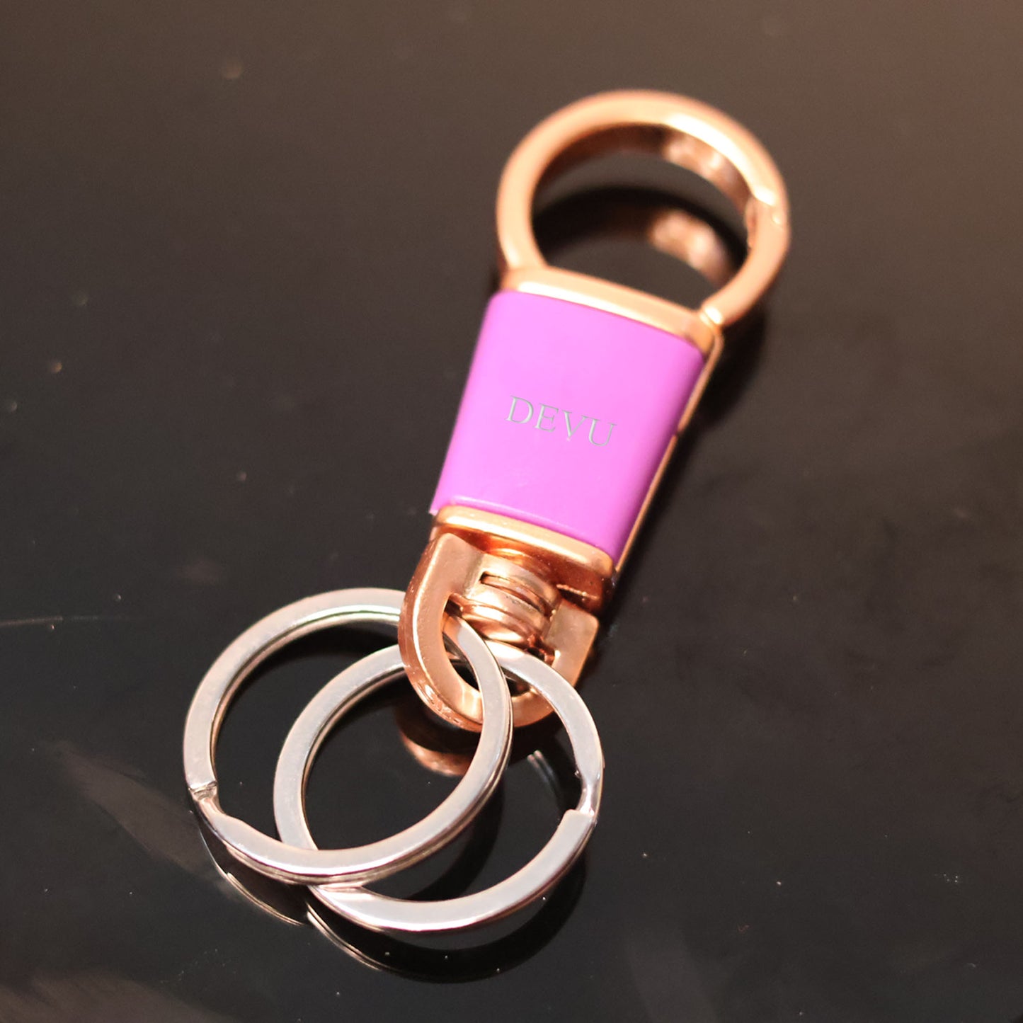 Personalized Premium Metal Keychain – Custom Name Engraved Key Ring - 20