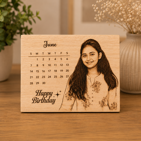 Wooden Printed Calendar Plaque