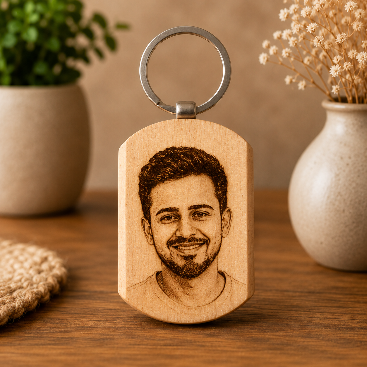 Wooden Keychain (Engraved)